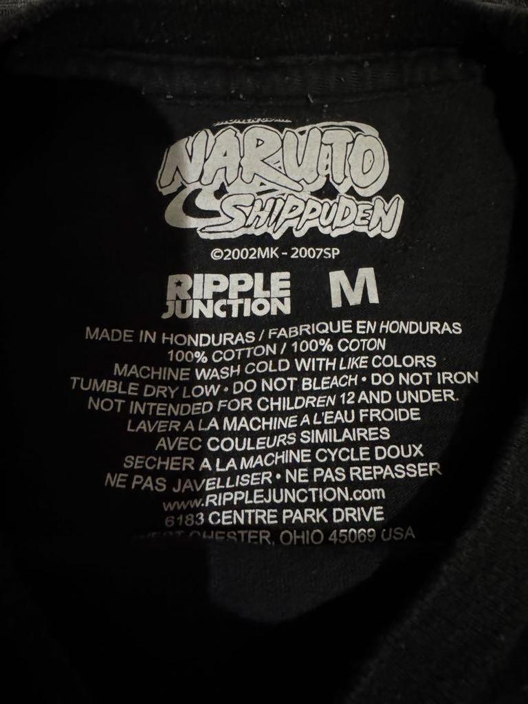 [USED] Naruto Uchiha Sasuke Anime T-Shirt, Long Sleeve, Medium, Vintage