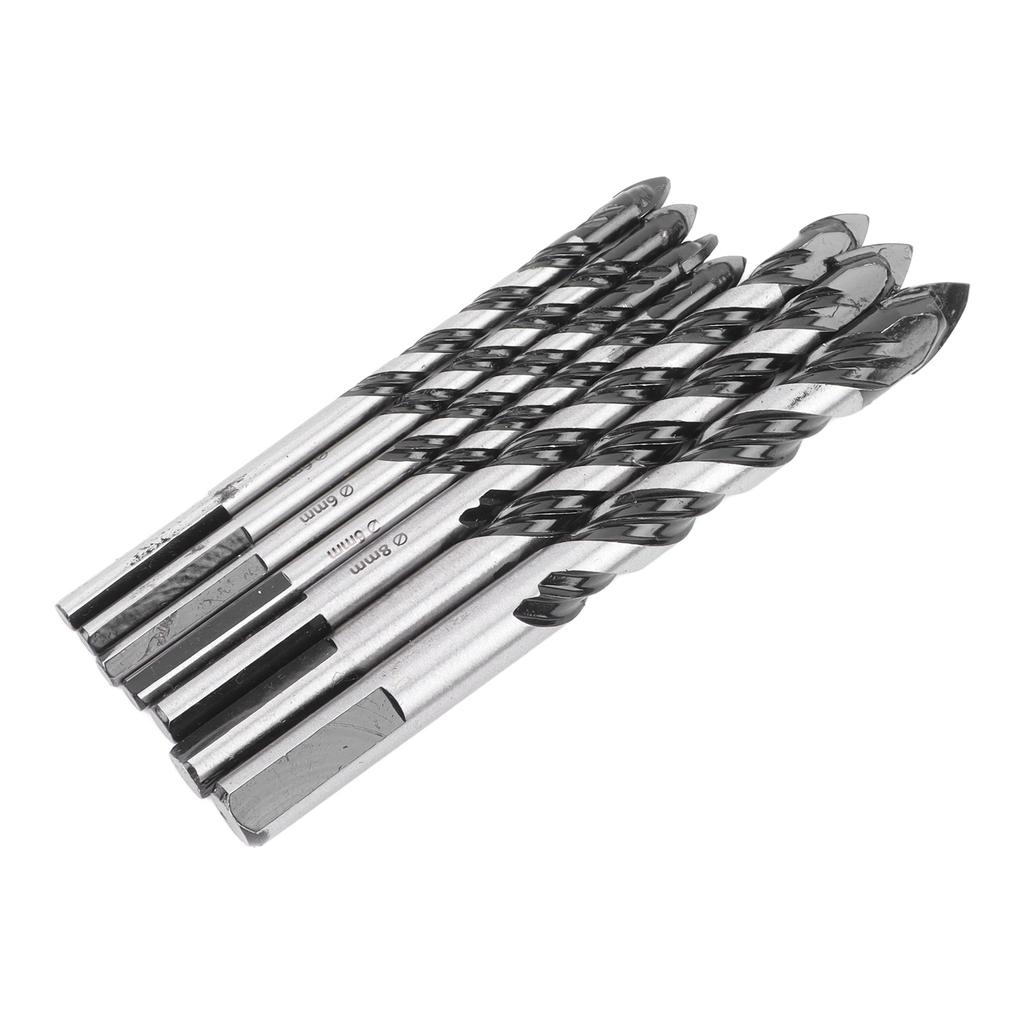 7PCS Twist Drill Bit Set Multifunctional Black Carbide Triangular Twist Drill Bit