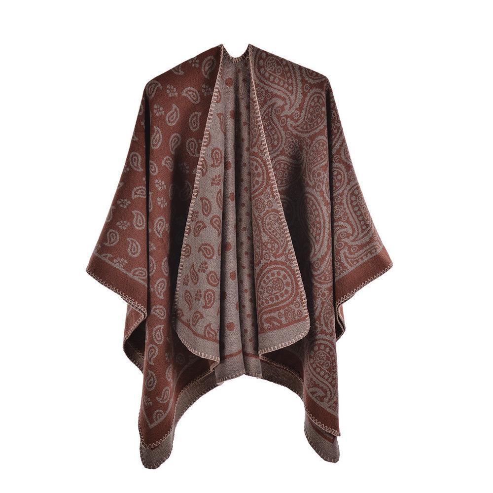 Дорожная шаль: Двустороннее теплое пончо и шарф для защиты от солнца