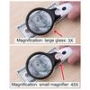 3Led Light 45X Handheld Magnifier Reading Magnifying Glass Lens Jewelry Loupe