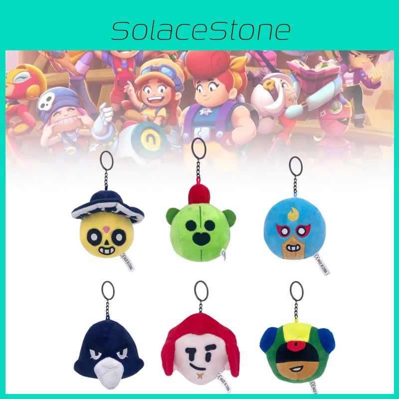 Очаровательный плюшевый брелок Спайк из Brawl Stars из мягкой короткой плюшевой ткани