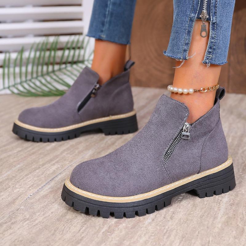Женские ботильоны на широкую ногу с высоким голенищем, модные повседневные ботильоны для осени и зимы, удобные ботинки на шнуровке для женщин