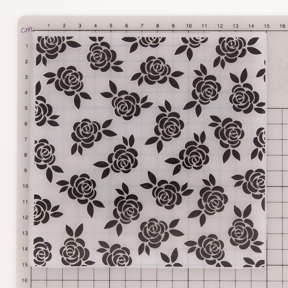 Flower Rose Branch Frame Plastic Embossing Folder for Scrapbooking DIY Photo Album Card Decor Art Template Plant Vine Rattan