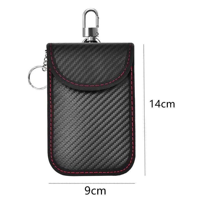 Carbon Fiber Car Remote Control Shielding Key Pack Double Shielding Signal Anti-theft and Anti-loss Key Case Car Accessories