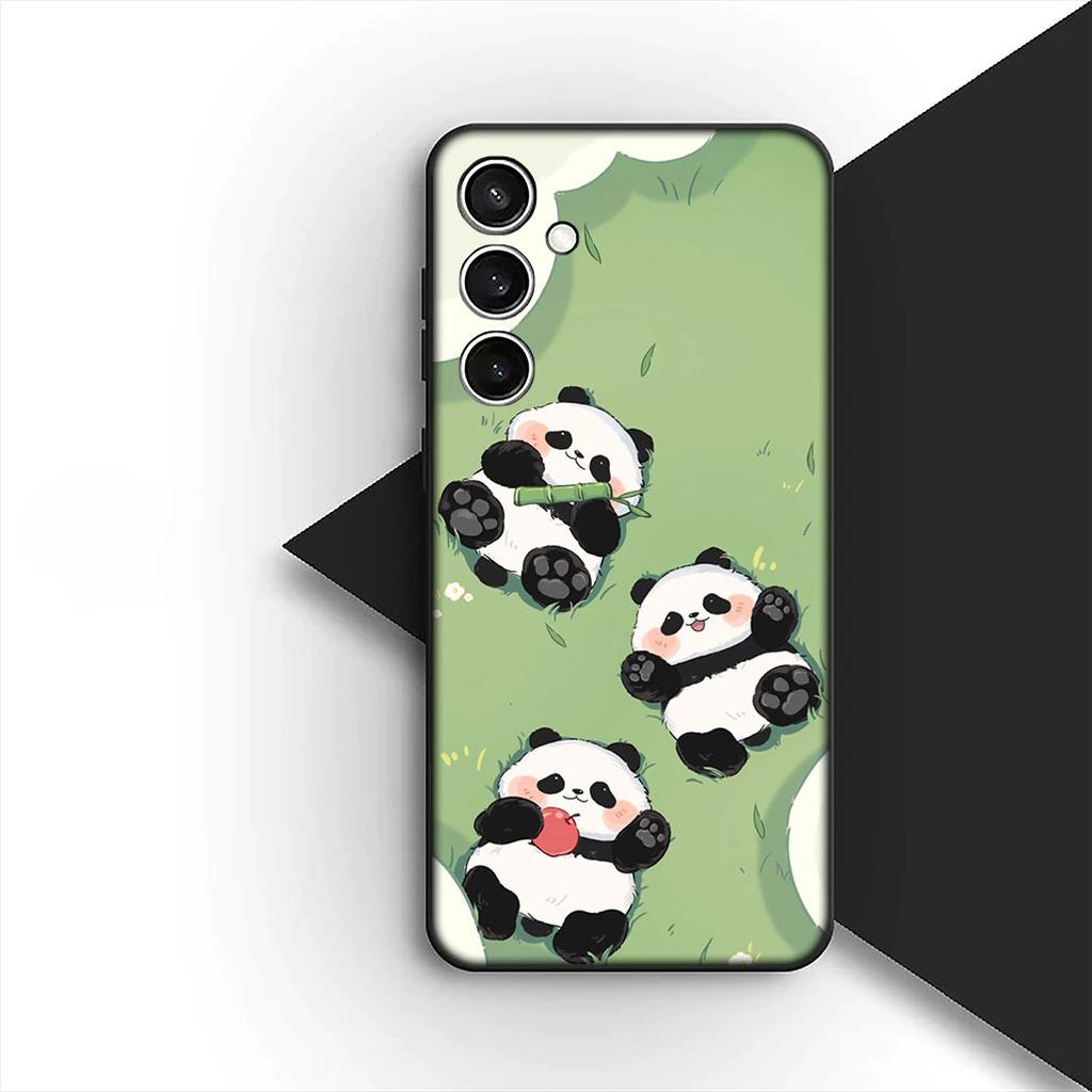 Защитная крышка для Apple iPhone 17 16 14 15 Plus Pro Max 16E ProMax + 15Plus 15+ 16+ Чехол для телефона Милый мультяшный панда