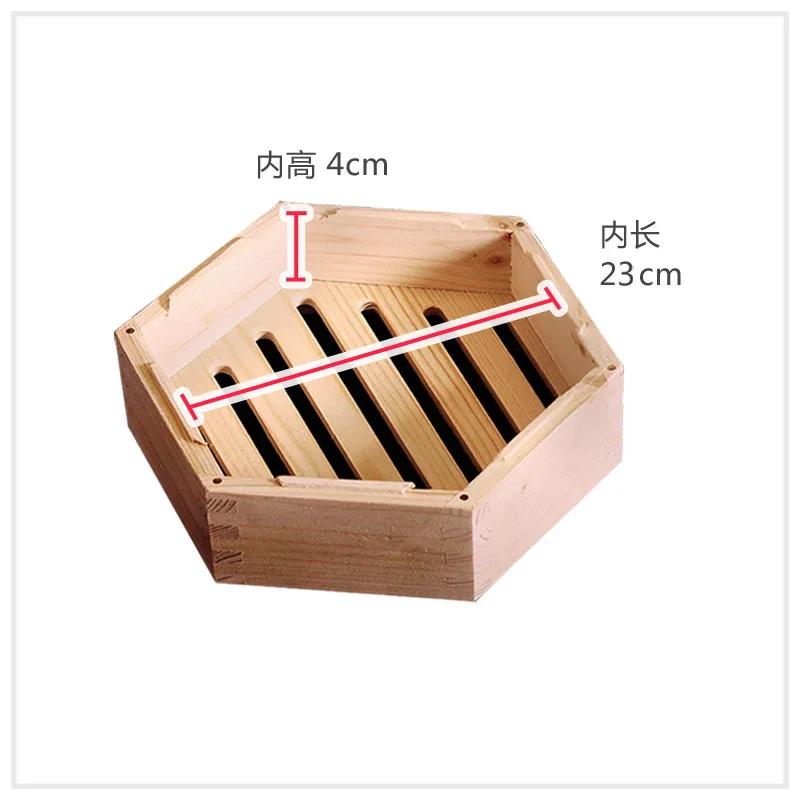 Wooden Hexagonal Steamer Chinese Dim Sum Steamed Grid Multi-size Heat Resistant Household Pastry Steamer Kitchen Cookware Tool