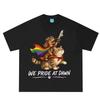 Best Cat Dad Ever Funny Cat Meme T Shirt Men Women Vintage T Shirts Summer Short-sleeved Loose Casual Cotton T Shirt Streetwear