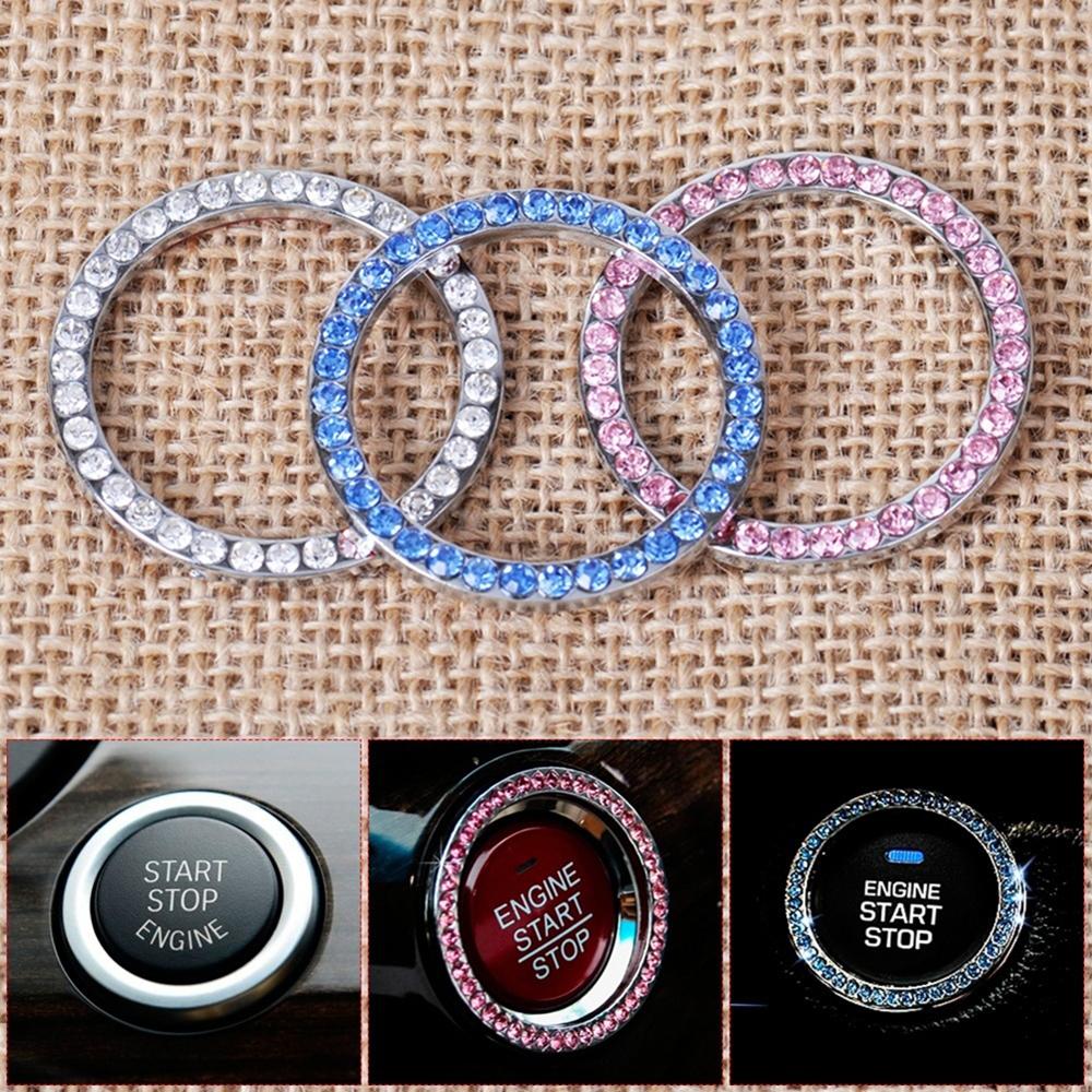 Cover Car Start Decorative Circle Start Stop Engine Decorative  Ring Switch Button Decor