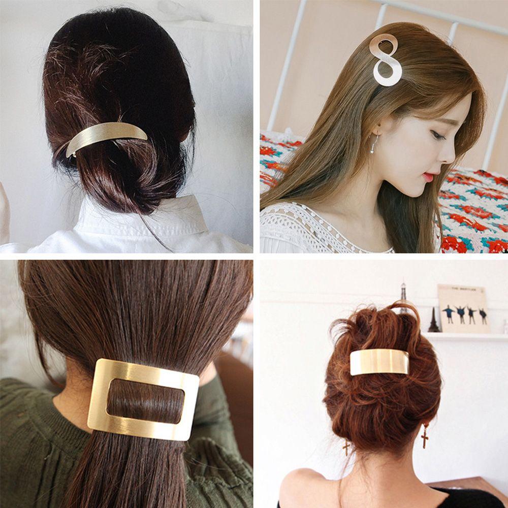 Женские Девочки Металлические Геометрические Заколки для Хвоста Зажимы для Волос Зажимы для Хвоста Аксессуары для Волос Зажимы для Волос