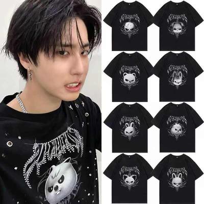 Stray kids DHSPKN Skz Dominate ATE Tour Мерч Футболка Феликс Джисон Хёнджин Минхо Бан Чан Чанбин Skzoo Концертная Футболка Унисекс Топы