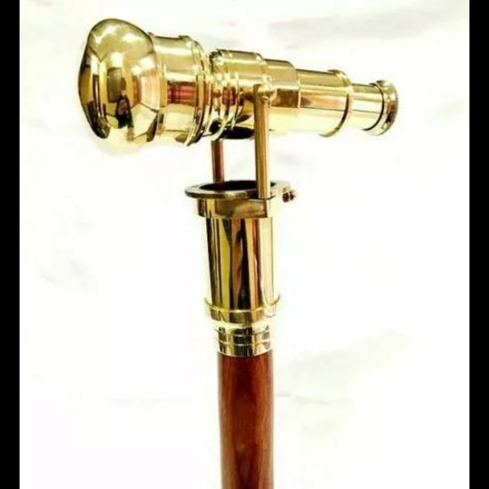 Ручка телескопа Винтажная Морская Деревянная Трость для ходьбы 38 дюймов длиной