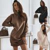 2024 Autumn/Winter Women's Solid Color Hooded Streetwear Loose Sweatshirt