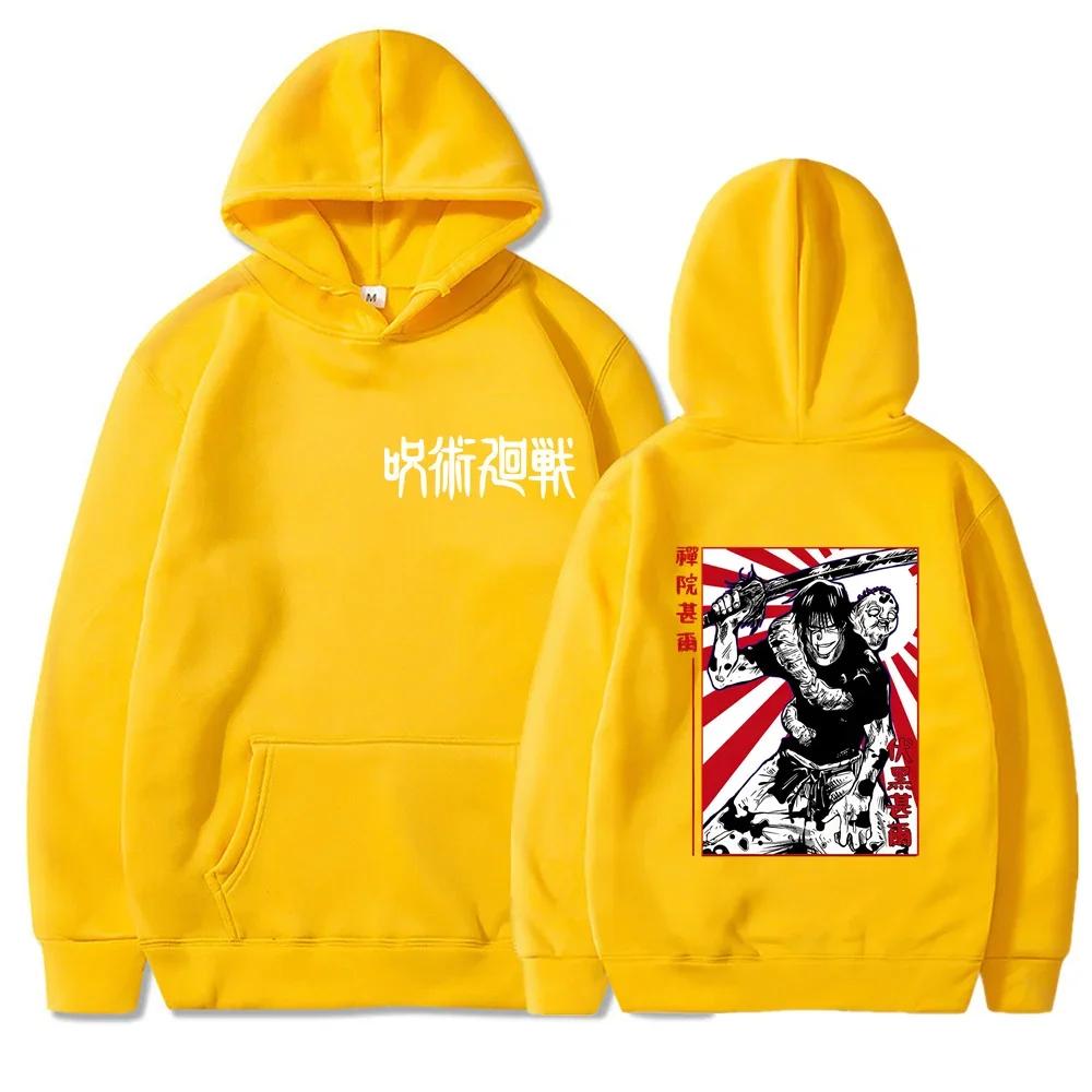 Худи Toji Manga Vers Мужские Женские Толстовки с Капюшоном Мода Повседневные Пуловеры Осень Мальчики Девочки Черное Уличное Худи