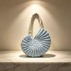 Handmade Woven Seashell Crossbody Bag for Women with Shoulder Strap - Ready-Made Beach Conch Purse, Available in Multiple Colors