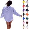 Women's Long Sleeve Oversized  Oversized Drop Shoulder Sleeves Women's Hooded Plush Sweatshirt