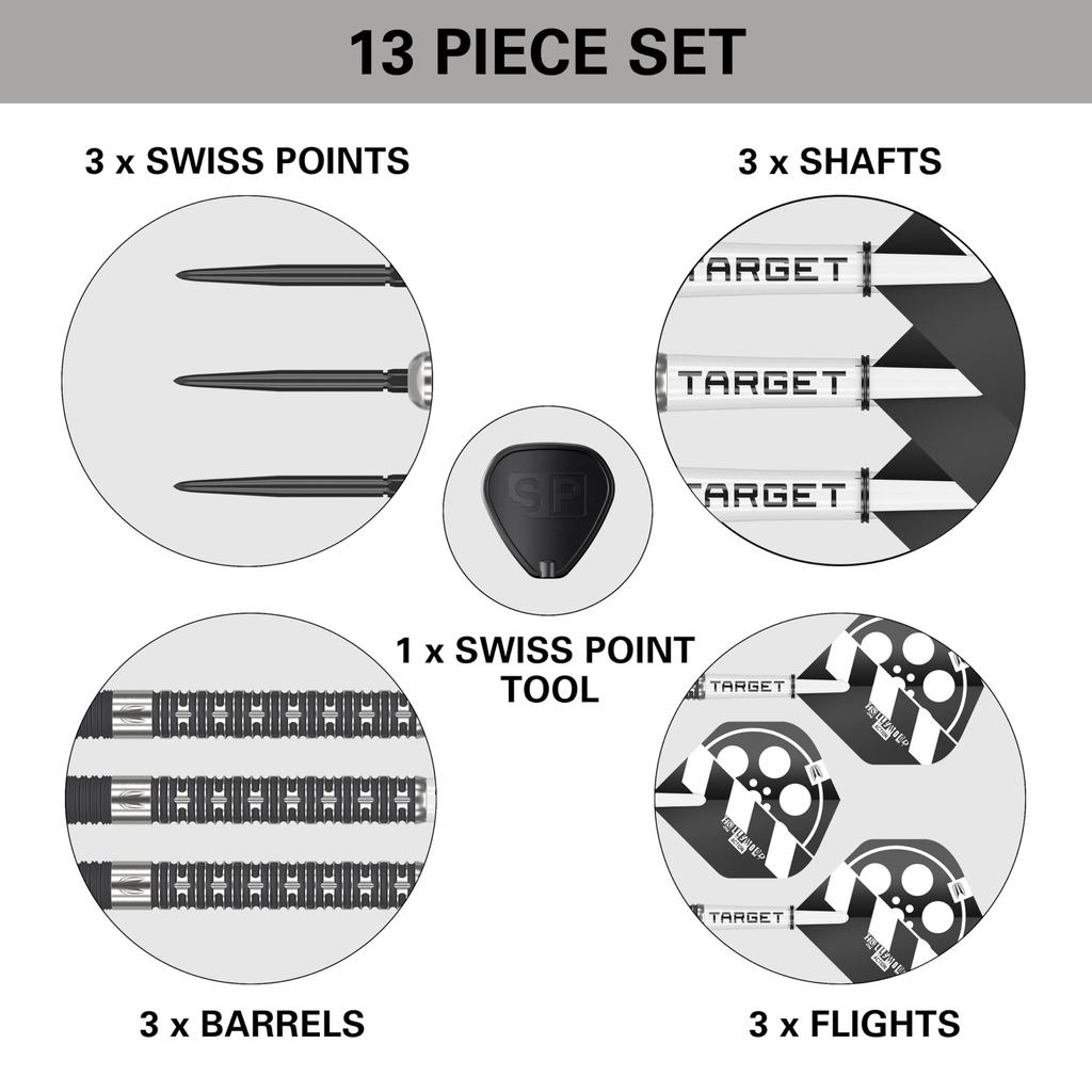 Target Дартс Крис Доби Голливуд Экшн Вольфрамовый Стальной Наконечник Swiss Point Набор Дротиков 23Г Издание Игрока Про Гриф Шафт Про Ультра SP Инструмент Включен 90% –