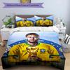 3pcs Neymar1 Design Cover Set - HD Printed Bedding with 1 Cover and 2 Pillowcases - Perfect for Home and Dorm Decor