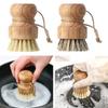Pan Scrubber Cleaner Rust Dish Washing Brush Palm Pot Brush Bamboo Dish Scrub Brushes Pot Net Brus