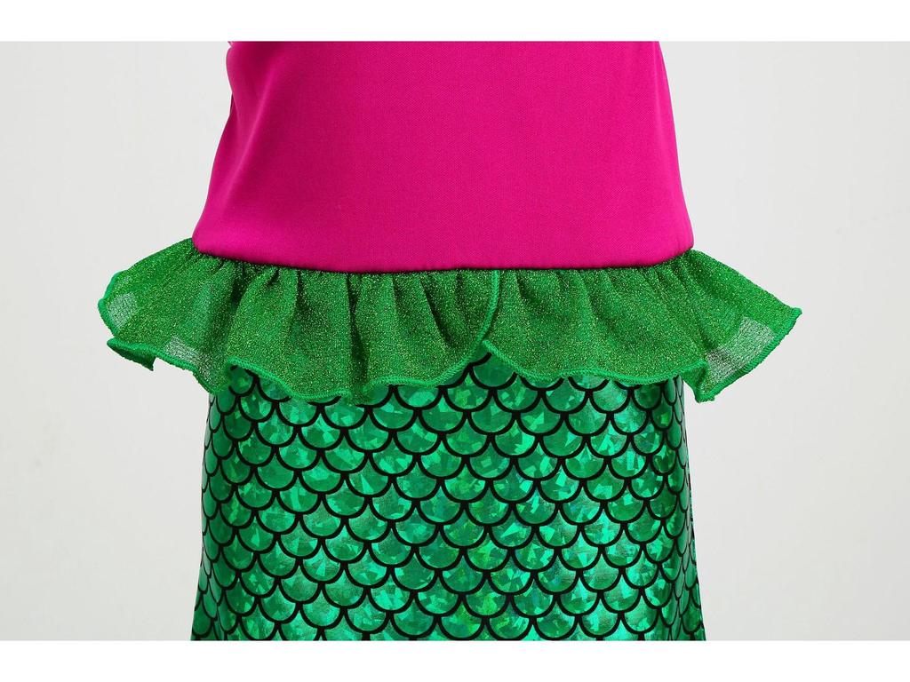 Girls' Sequin Cap Sleeve Mermaid Princess Dress