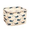 Foldable Storage Basket with Handles Waterproof Large Capacity Cotton Linen Printed Multifunctional Home Office Nursery Laundry Closet Organizer Bin