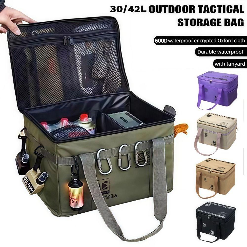 42L/30L Camping Storage Bag Large Capacity Trunk Storage Bag Practical Handbag  Outdoor