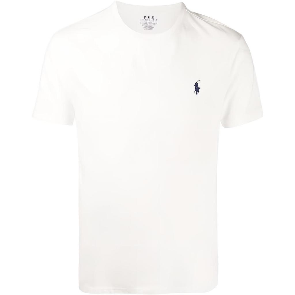 Polo Ralph Lauren SS23 Logo Embroidered Cotton Short Sleeve T-Shirt Men Tops Pink White 710671438-186