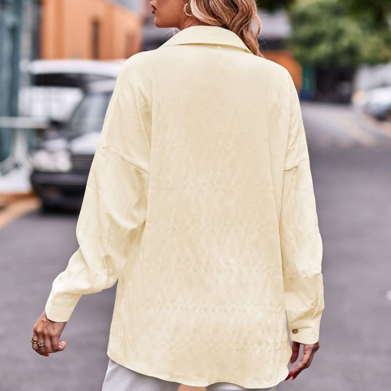 Осень 2023, повседневная женская блузка с длинным рукавом, модная свободная клетчатая рубашка на пуговицах, топы, офисная женская элегантная женская одежда 28285