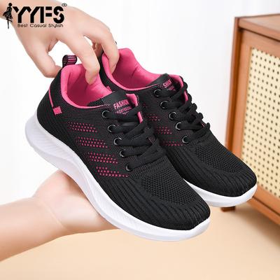 Обувь Женская Повседневная Мягкая Подошва Спортивная Обувь Дышащая Одинарная Обувь Летающая Тканая Сетка Обувь Беговая Обувь Женская