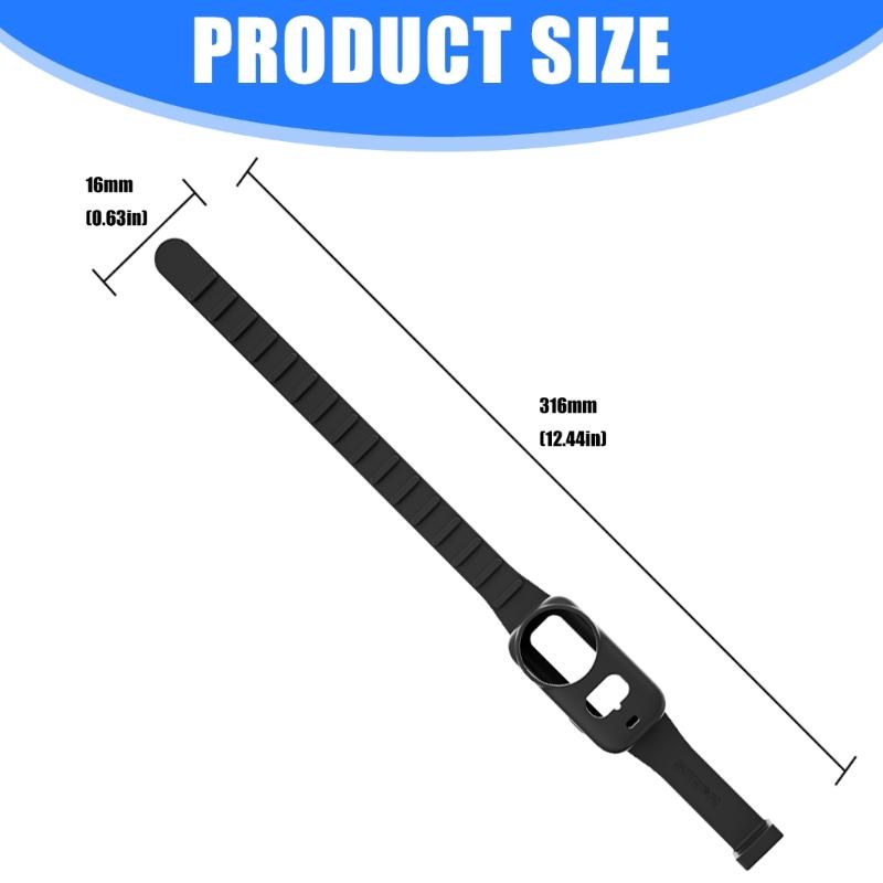Гибкий силиконовый защитный ремешок-чехол-рукав для крепления экшн-камеры с противоскользящим дизайном и креплением на запястье