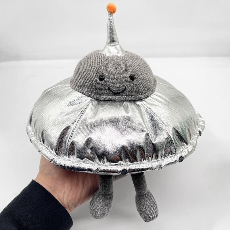 Space Series Alien Plush UFO Ornament Starry Sky Cowboy Hat Peanut Doll Birthday Gift