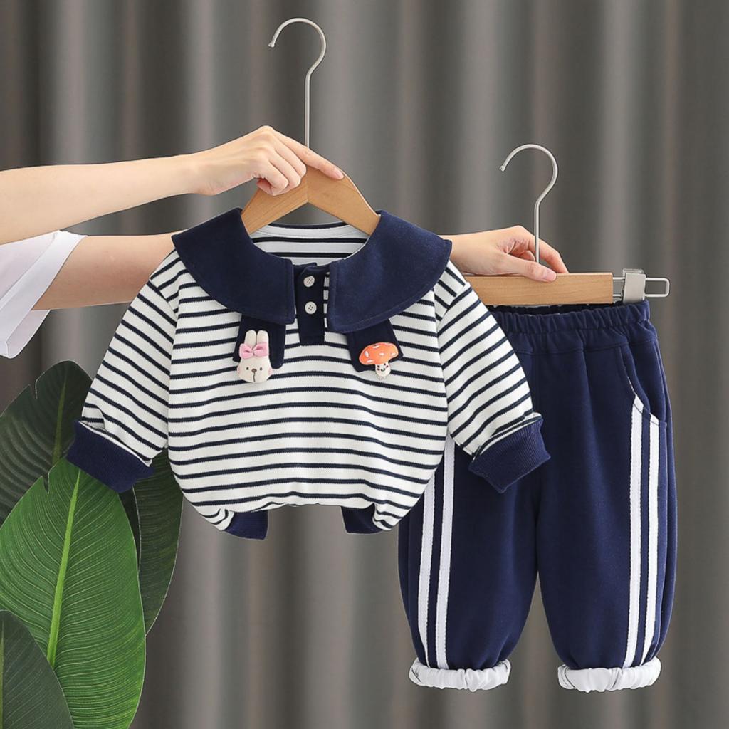 Детский повседневный комплект с длинным рукавом, удобные наряды для повседневной носки