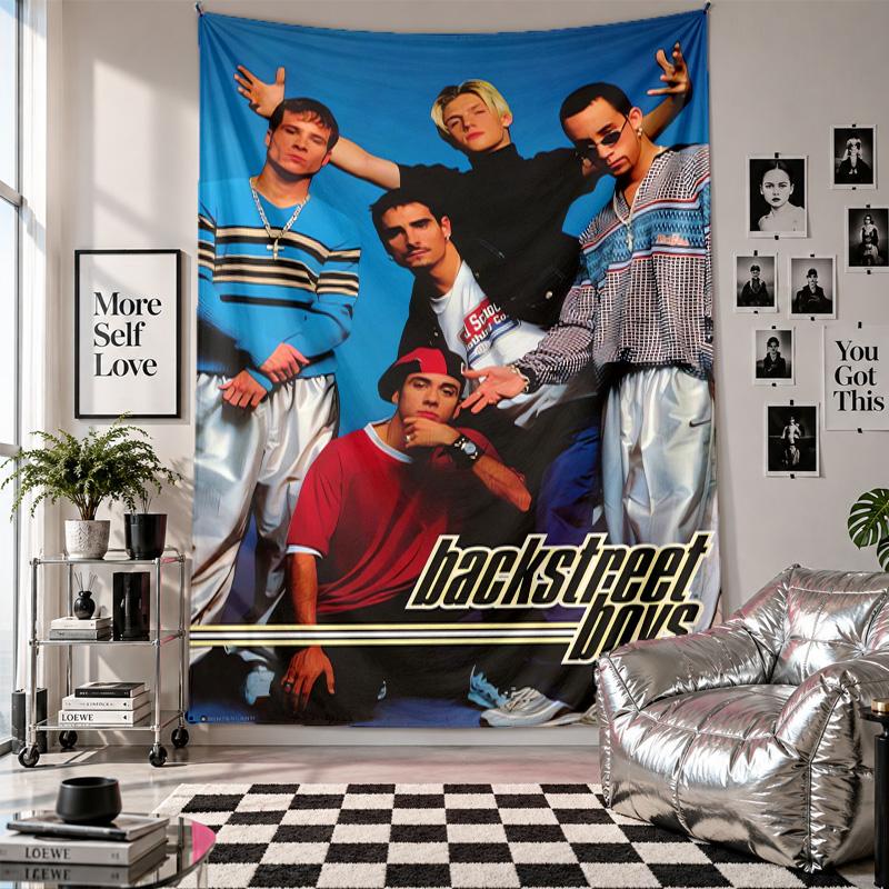 Wall TapestryBackstreet Boys Art Hanging Cloth Decorative Background Cover for Room Decoration