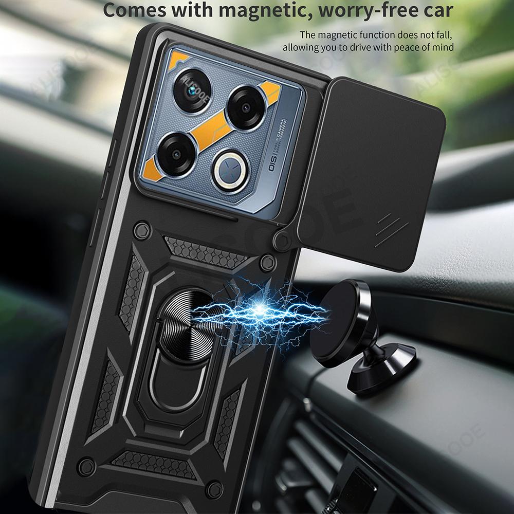 Funda для Infinix GT 20 Pro (X6871) Чехол-подставка для камеры с кольцом-слайдом, защитный чехол для Infinix GT 20 Pro, противоударный чехол