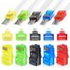 50 шт. RJ45 Cat6 проходные разъемы, разные цвета EZ для обжима модульной вилки для одножильного или многожильного сетевого кабеля UTP