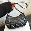 Модная женская сумка для покупок через подмышку, повседневная женская сумка-тоут, наплечные сумки, женская кожаная однотонная сумка