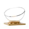Cat Space Capsule Bed With Rotating Wooden Platform All-Season Acrylic House Indoor Cats Small Medium Large Sizes