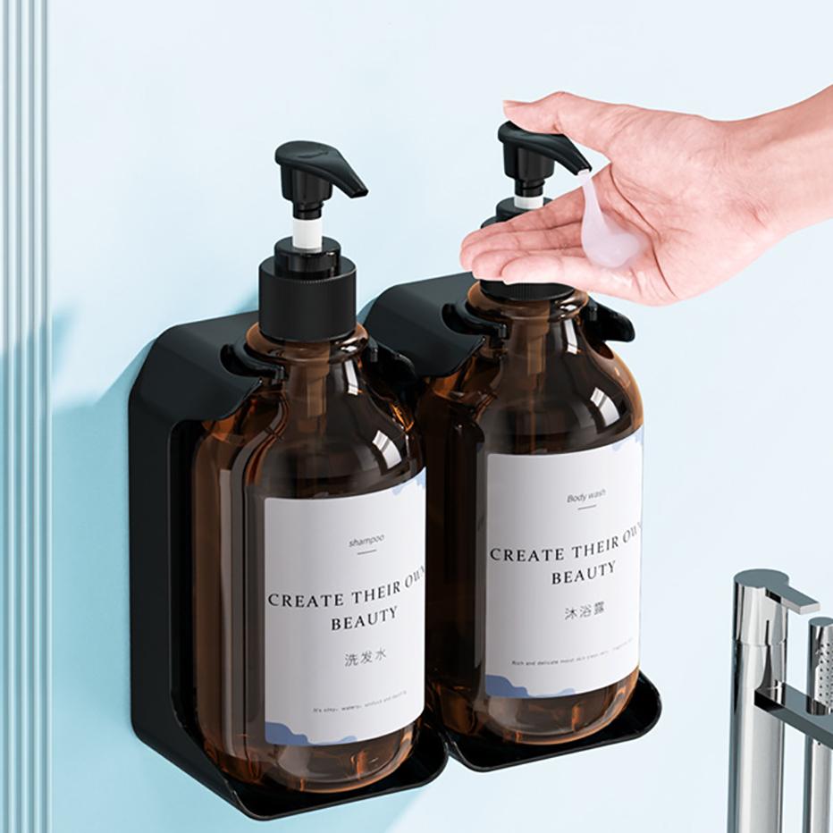 Настенный дозатор мыла, многоразовый держатель для шампуня, кондиционера, геля для душа, настенный держатель для душа
