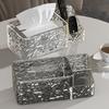 Tissue Box Paper Towel Holder Large Capacity Smooth Edge Burr-Free Luxury Style Paper Dispenser Desktop Decoration