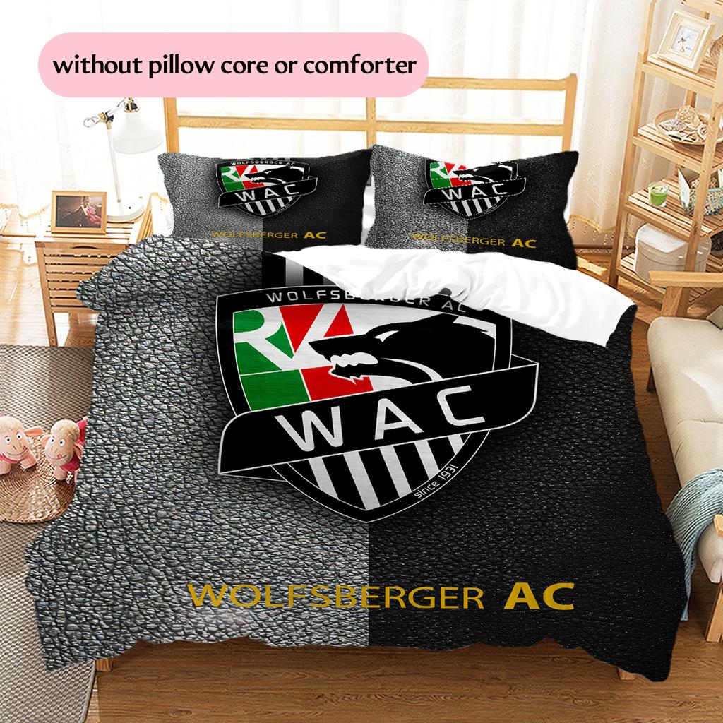 Wolfsberger AC Pattern Bedding Home Decoration Birthday & Festival Gift (1 * duvet cover + 2 * pillowcase, without core)