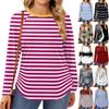 Womens Plus Size Tops Long Sleeve Shirts Round Neck Flowy Tunic Casual Loose Blouse L-5X