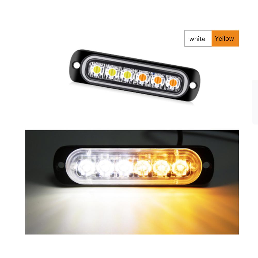 6LED Car LED Car Light DC 12 24V Car Truck Safety Urgent Bright Light Lamp Working Fog Light Car Accessories 12V 24V Flash Lamp