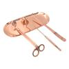 4Pcs/set Candle Wick Trimmer Scissors Extinguisher Hooks Candle Accessories with Tray Stainless Steel Wick Trimmer Dipper Tool