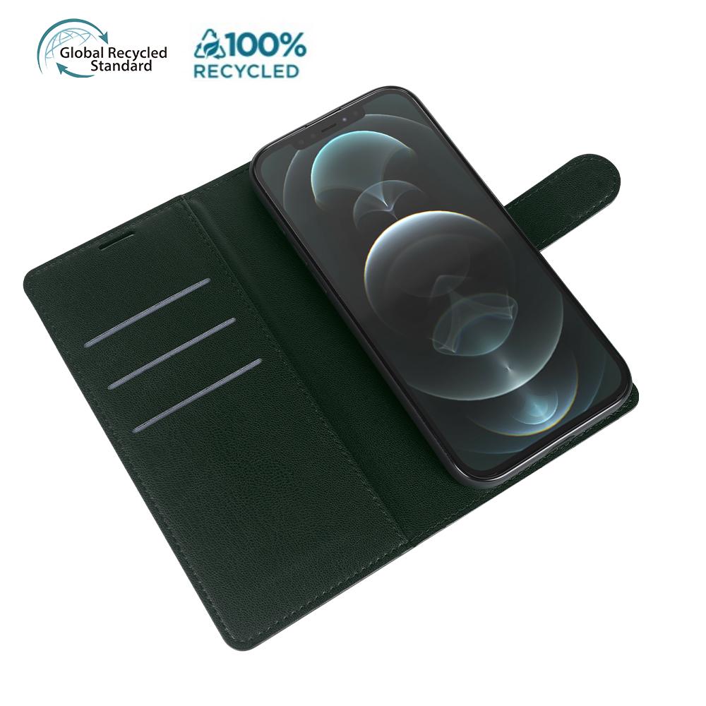 Чехол-подставка для iPhone 15 Pro, биоосновной, экологичный, из переработанного ПЭТ, тонкий чехол для телефона с кошельком