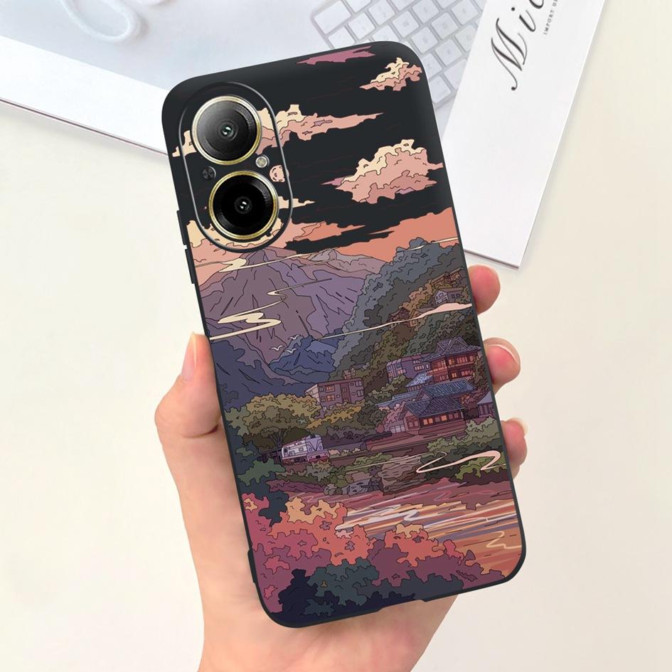 For Realme C67 4G Case RMX3890 Shockproof Cover Fashion Marble Slim Soft Silicone Phone Case For RealmeC67 4G C 67 Protect Shell