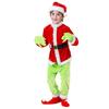 Fancy Elf Costume Green Furry Animals Party Dress Up New Santa Claus Costume Outfit  Party Festival