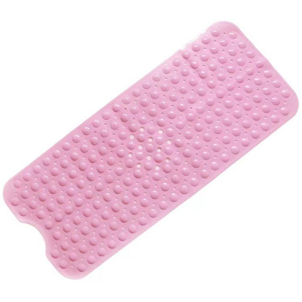 with Machine Washable Extra Long Bath Mat with Drain Holes and Suction Cups BathMat for Bathroom