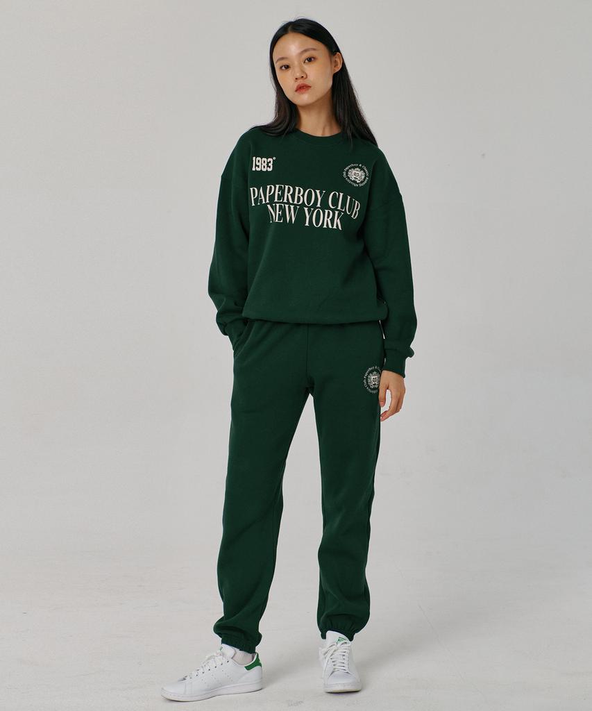PAPERBOY [Set] Sports Club Sweat Setup - Green