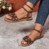 Модные богемные сандалии-гладиаторы с цветами для женщин Лето 2025 Легкие удобные пляжные туфли Женские модные сандалии Женские сандалии Женские сандалии