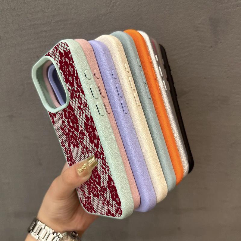 Корейский INS Бордовая Роза Кружево Чехол для Телефона Для Xiaomi Redmi Note 12 13 14 15 Pro Plus 13C 14C 15C 10S 11 12 Защитная Крышка для Объектива