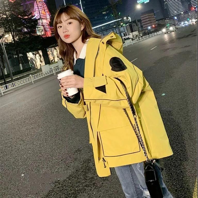Large Size Women Jacket Spring Hooded Windbreaker Casual Comfortable Top Loose Coat for Youth